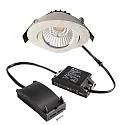 recessed spotlight DIONE IP44 DIM 830 swivelling, wired through IP44, white dimmable