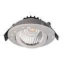 Deko-Light Proyector empotrado DIONE IP44 DIM 830 giratorio, con cable a través de IP44, plata regulable
