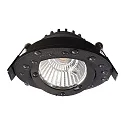 Deko-Light Proyector empotrado DIONE IP44 DIM 830 giratorio, con cable a través de IP44, negro regulable