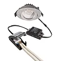 Deko-Light recessed spotlight DIONE IP44 DIM 840 swivelling, wired through IP44, silver dimmable