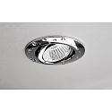 Deko-Light Proyector empotrado DIONE IP44 DIM 840 giratorio, con cable a través de IP44, cromo regulable