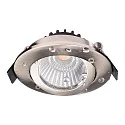 Deko-Light Proyector empotrado DIONE IP44 DTW 930-918 giratorio, Dim-To-Warm, con cable a través de IP44, níquel cepillado regulable