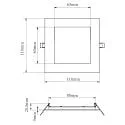 Deko-Light Luz downlight ANIK 90 angular IP20 | IP44, blanco regulable