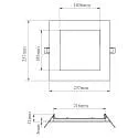 Deko-Light Luz downlight ANIK 215 angular IP20 | IP44, blanco regulable