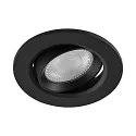 Deko-Light Proyector empotrado SURTUR TILT 68 CCT giratorio, CCT Switch IP20/IP44, negro regulable
