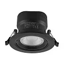 Proyector empotrado SURTUR TILT 83 CCT giratorio, CCT Switch IP20/IP44, negro regulable