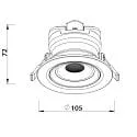 Deko-Light Proyector empotrado SURTUR TILT 83 CCT giratorio, CCT Switch IP20/IP44, negro regulable
