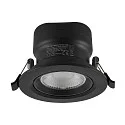Proyector empotrado SURTUR TILT 83 DTW giratorio, Dim-To-Warm IP20/IP44, negro regulable
