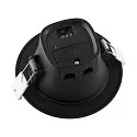 Deko-Light downlight ACRUX PRO 82 rigid, CCT Switch, UGR < 19 IP20/ IP54, glossy, black dimmable