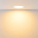 Deko-Light downlight ACRUX PRO 120 rigid, CCT Switch, UGR < 19, multipower IP20/ IP54, glossy, white dimmable