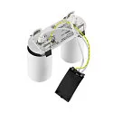 Deko-Light Proyector empotrado CAN TILT ROUND DOUBLE de 2 llamas, redondo, giro cardánico GU10 IP20, blanco