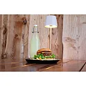 Deko-Light battery table lamp CANIS GASTRO L with touch dimmer, with charger, 12 pcs. IP65, mat, traffic white dimmable