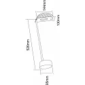  Outdoor LED luminaire ATIS II LED display luminaire, 15W, 3000K, 100°, IP55, dark grey