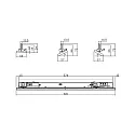 3-phase luminaire LINEAR PRO TILT swivelling, UGR < 19, switchable, multipower IP20, black 