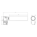 Deko-Light Foco trifásico SLIM cilíndrico, ajustable, UGR < 19 IP20, blanco regulable