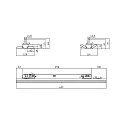 3-phase luminaire LINEAR PRO FOLD rigid, switchable, multipower IP20, black 