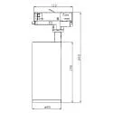 3-phase spot LUCEA 15 TILT DALI controllable IP20
