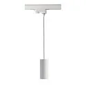 Luminaria colgante trifásica CAN 150 abajo, cilíndrico, corto GU10 IP20, blanco