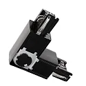 Conector en L trifásico D LINE izquierda-derecha con mecanismo intercambiable, negro