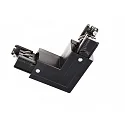 Conector en L trifásico D LINE izquierda-derecha con mecanismo intercambiable, negro