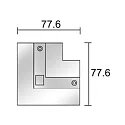 Deko-Light 3-phase cover D LINE/DALI - 90° CONNECTOR, black