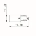 Deko-Light Alimentador monofásico D ONE derecho, blanco