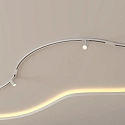 Raíl de montaje monofásico D ONE CURVED 90° izquierdo, blanco