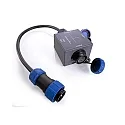 Outdoor distributor WEIPU, 2-fold, supply 30cm, IP67, 24 volt, 2-pin