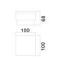 Deko-Light floor recessed luminaire TABIT 100x100 walkable, switchable IP67, grey, transparent 