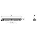 Deko-Light damp-proof luminaire TRI PROOF BASIC 61CM / 18W 840 ON-OFF impact resistant, switchable IP65, light grey 