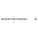 damp-proof luminaire TRI PROOF BASIC MOTION HF - 1210MM with sensor, impact resistant, switchable IP65, grey 