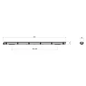 Deko-Light damp-proof luminaire TRI PROOF BASIC MOTION HF - 1510MM with sensor, impact resistant, switchable IP65, grey 