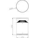 Deko-Light Luminaria para balizas FARO 25 con la óptica del lente, con cable a través de IP65, plomo oscuro regulable
