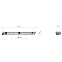 Deko-Light damp-proof luminaire TRI PROOF BASIC 61CM / 10W 840 ON-OFF impact resistant, switchable IP65, light grey 