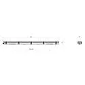 Deko-Light damp-proof luminaire TRI PROOF BASIC 121CM / 20W 840 ON-OFF impact resistant, switchable IP65, light grey 