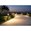 Deko-Light bollard light FARO ON-OFF 60 (Ø 10CM) EL impact resistant, with lens optics, wired through IP65, dark grey, graphite grey 