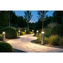 Deko-Light bollard light FARO ON-OFF 100 (Ø 10CM) EL impact resistant, with lens optics, wired through IP65, dark grey, graphite grey 