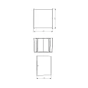  Luminaria de pared ARCTURUS II Arriba-Abajo, ajustable, conmutable, ancho IP54, gris grafito 