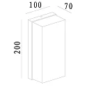 Deko-Light Luminaria de pared para exteriores GRUMIUM angular, CCT Switch IP54, plomo oscuro, satinado, blanco