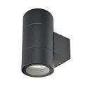 Foco para fachadas ACHERNAR UP & DOWN de 2 llamas, cilíndrico, con portalámpara GU10 IP65, antracita