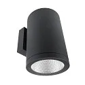 Foco para fachadas SHORELINE PRO ROUND 140 DOWN de 1 llama, redondo, CCT Switch IP65, plomo oscuro regulable