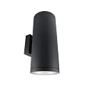 Foco para fachadas SHORELINE PRO ROUND 140 UP&DOWN de 2 llamas, redondo, CCT Switch IP65, plomo oscuro regulable