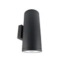 Foco para fachadas SHORELINE PRO ROUND 140 UP&DOWN de 2 llamas, redondo, CCT Switch IP65, plomo oscuro regulable