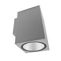 Foco para fachadas SHORELINE PRO SQUARE 140 DOWN de 1 llama, angular, CCT Switch IP65, gris claro regulable