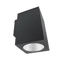 Foco para fachadas SHORELINE PRO SQUARE 140 DOWN de 1 llama, angular, CCT Switch IP65, plomo oscuro regulable