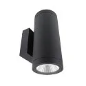Foco para fachadas SHORELINE PRO ROUND 100 UP&DOWN de 2 llamas, redondo, CCT Switch IP65, plomo oscuro regulable