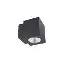 Foco para fachadas PRO SQUARE 100 DOWN de 1 llama, angular, CCT Switch IP65, plomo oscuro regulable