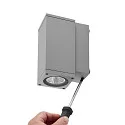 Deko-Light Foco para fachadas SHORELINE PRO LED SQUARE 70 DOWN de 1 llama, angular, CCT Switch IP65, gris claro regulable