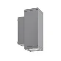 Foco para fachadas SHORELINE PRO LED SQUARE 70 UP&DOWN de 2 llamas, angular, CCT Switch IP65, gris claro regulable