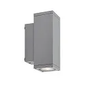 Deko-Light Foco para fachadas SHORELINE PRO LED SQUARE 70 UP&DOWN de 2 llamas, angular, CCT Switch IP65, gris claro regulable